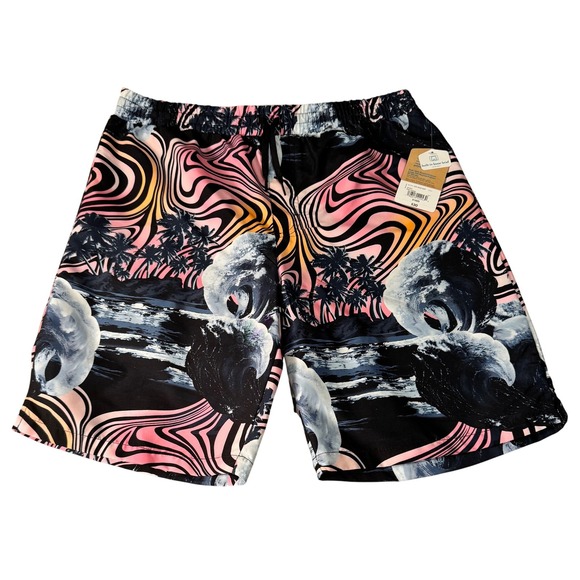 Thereabouts Swim Trunks Built-In Boxer Briefs Palm Orange Print Size‎ XL - Picture 1 of 5